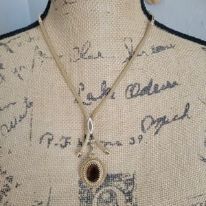 Vintage Sarah Coventry Topaz Gold Necklace